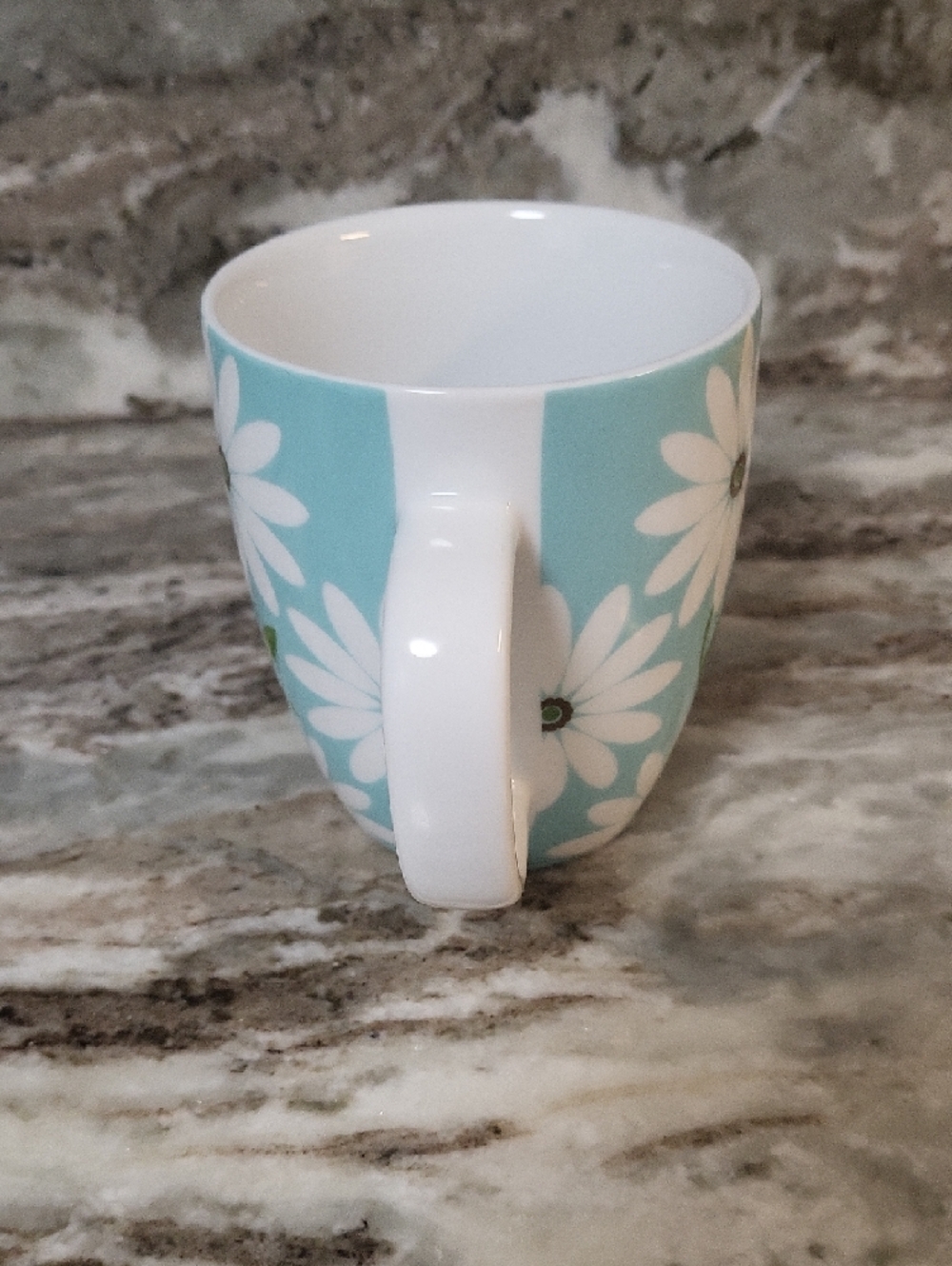 Hallmark Aqua Daisy Floral Ceramic Coffee Mug - Picture 3 of 6